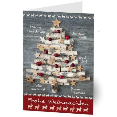 Grußkarte Weihnachtsstern