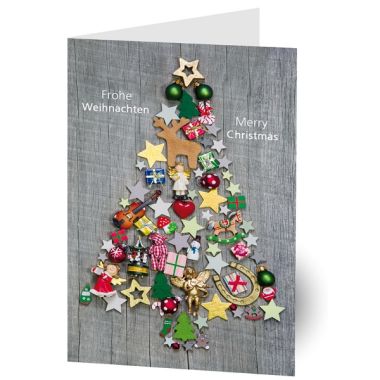 Grußkarte "Frohe Weihnachten" Baum