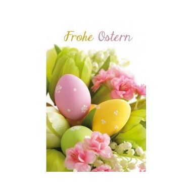 Grußkarte "Frohe Ostern" Ostereier