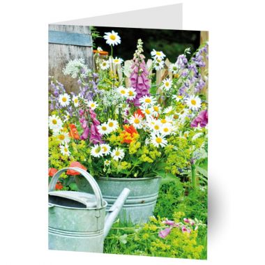 Grußkarte Neutral "Sommerblumen" 